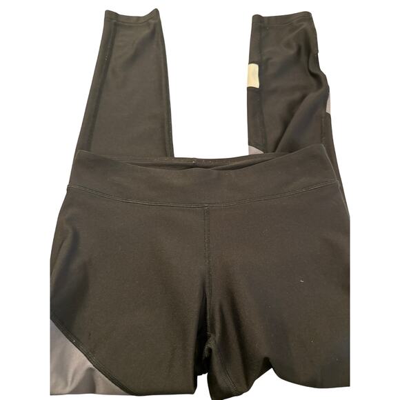 Under Armour Women's HeatGear Leggings Black with Grey and White Panes=ls SzM - Picture 9 of 10